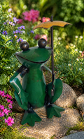 Frog with umbrella