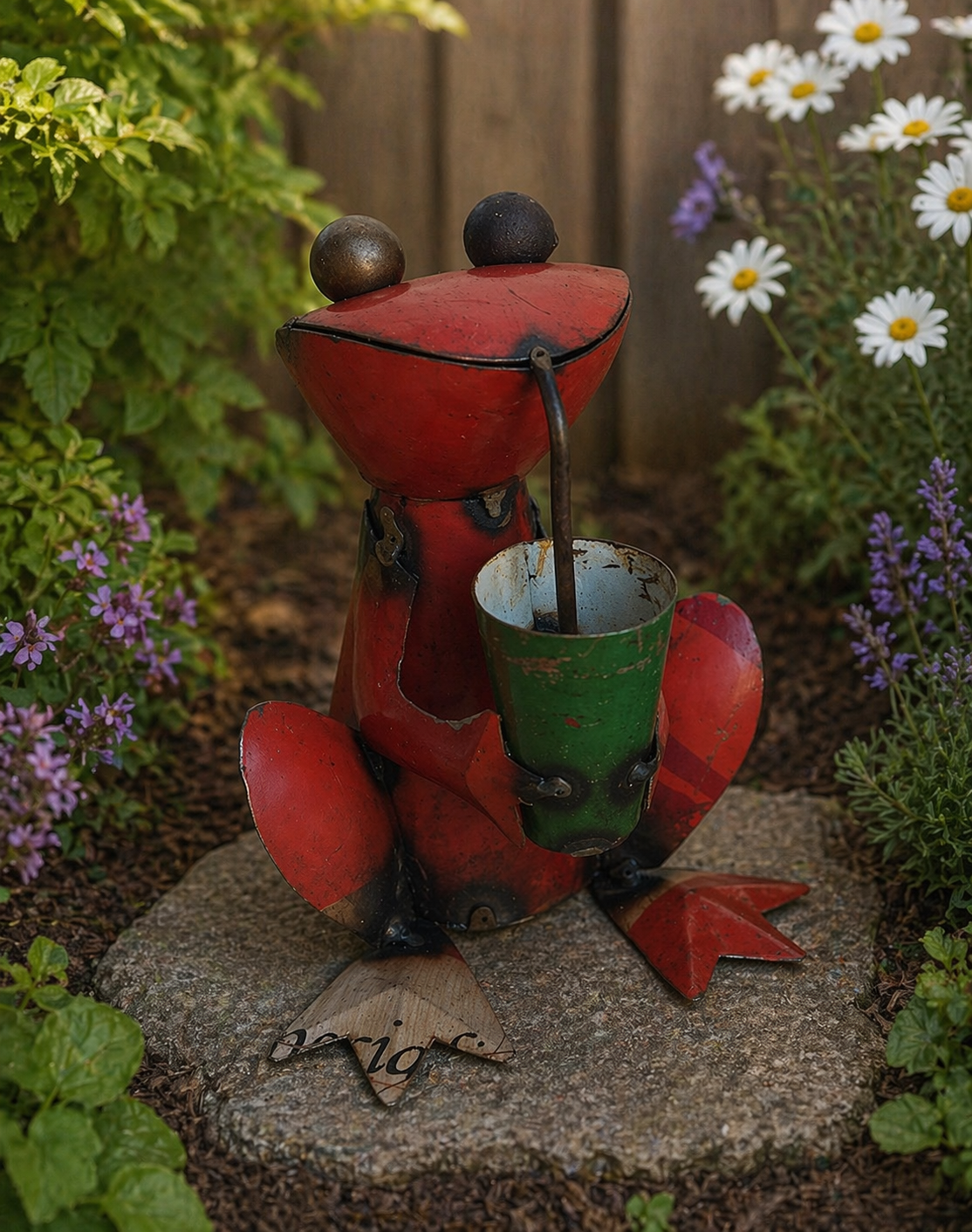 Frog with cup