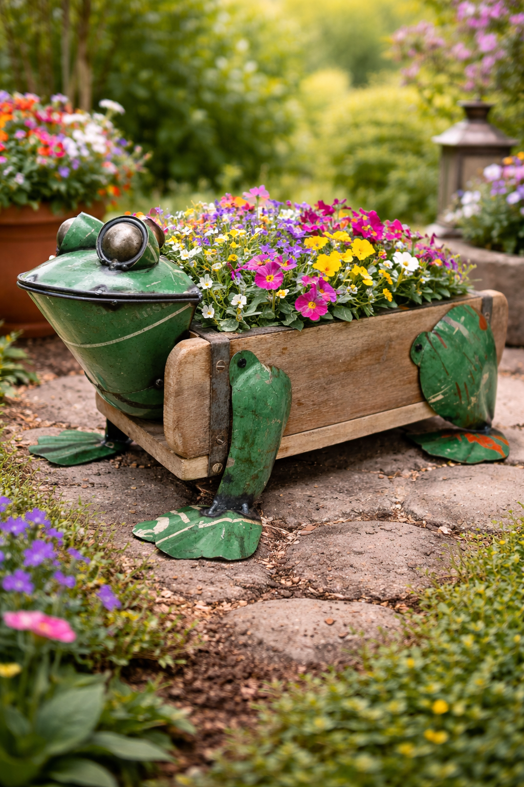 RECYCLED FROG WITH BRICK MOULD